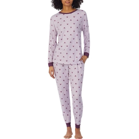 Disney Character Cozy Purple Minnie Mouse Pajama Set - Picture 1 of 16